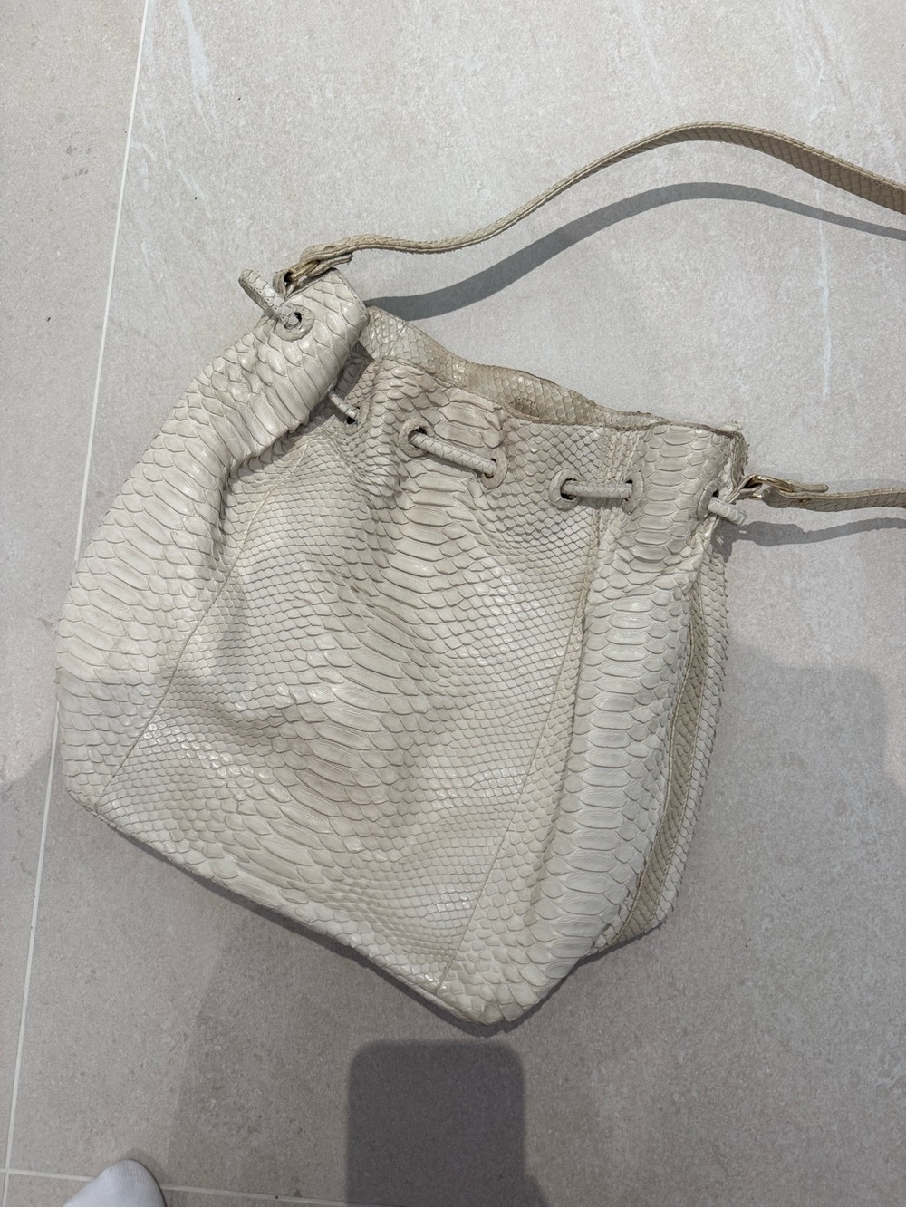 Hunting Season Python Drawstring Bucket Bag - Picture 6 of 7